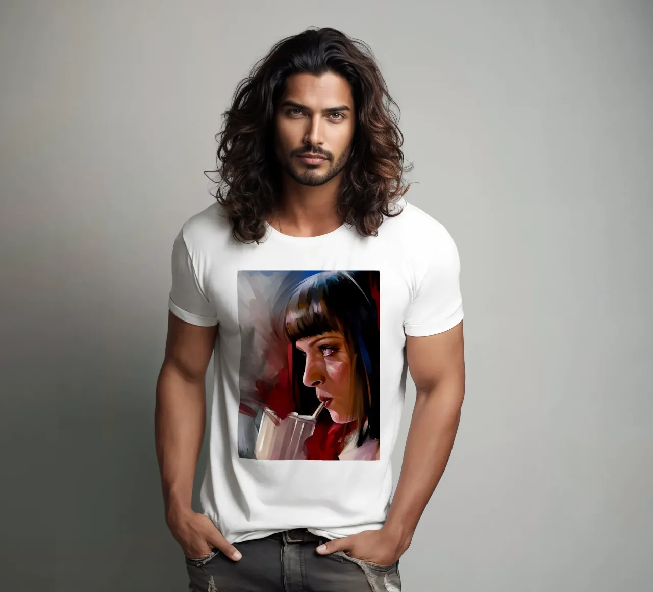 Mia con un drink di Dmitry Belov t-shirt da Oscar