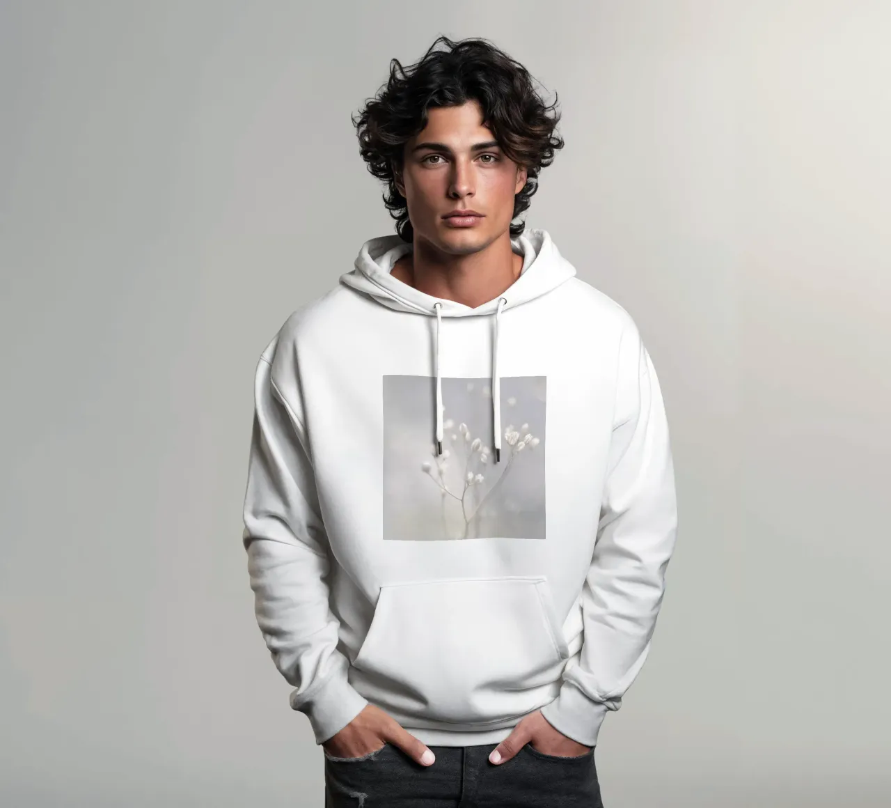 winter light felpa con cappuccio da Visuelle Poesie am Wegesrand