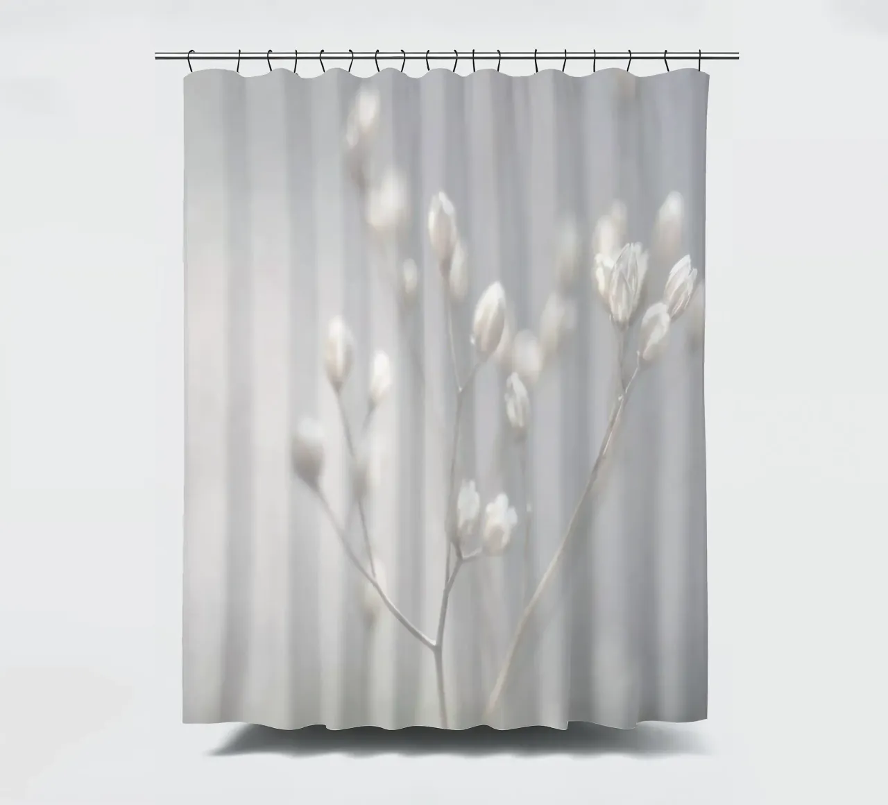 winter light shower curtain by Visuelle Poesie am Wegesrand