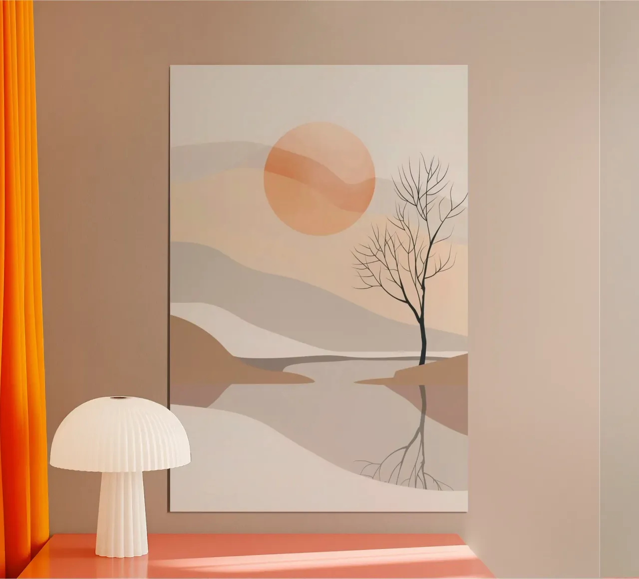 minimal sun tree poster da huminity