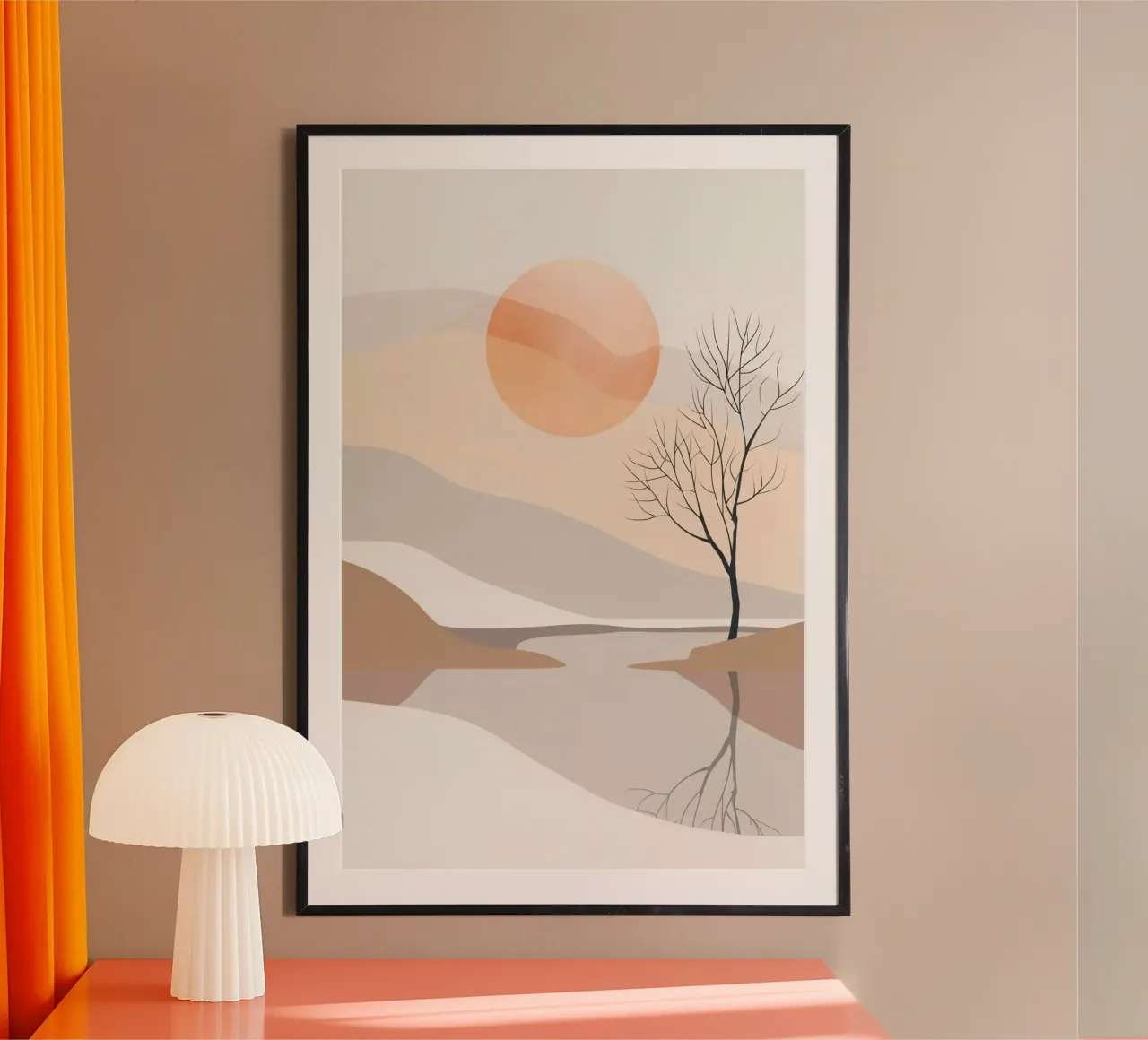minimal sun tree poster da huminity