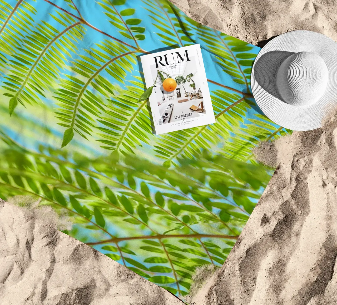 foglia di felce telo mare da lesuki