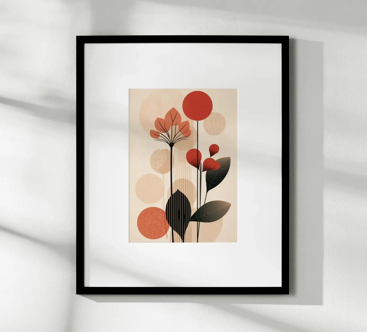 minimal leaf flower poster da panada