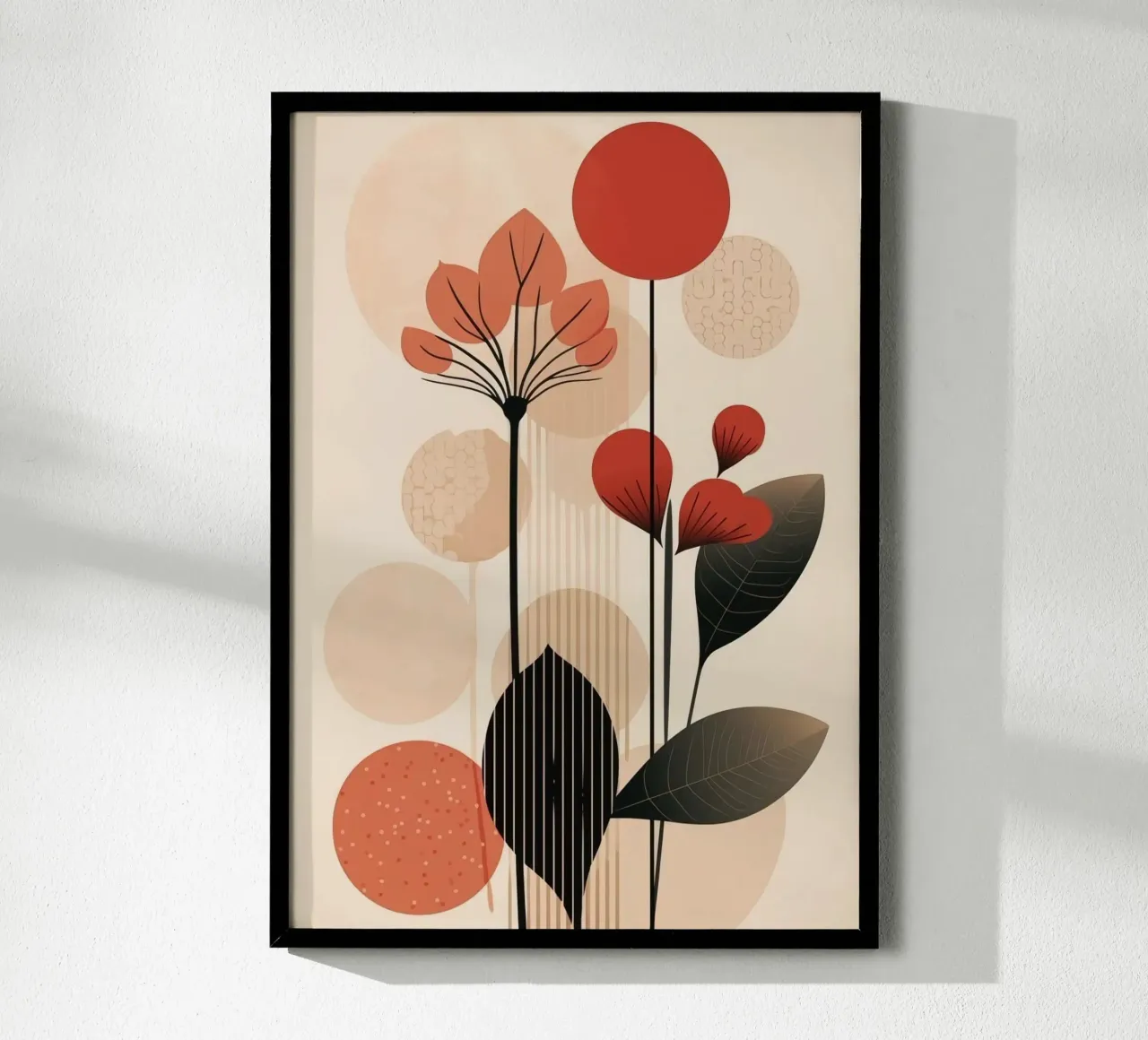 minimal leaf flower poster da panada