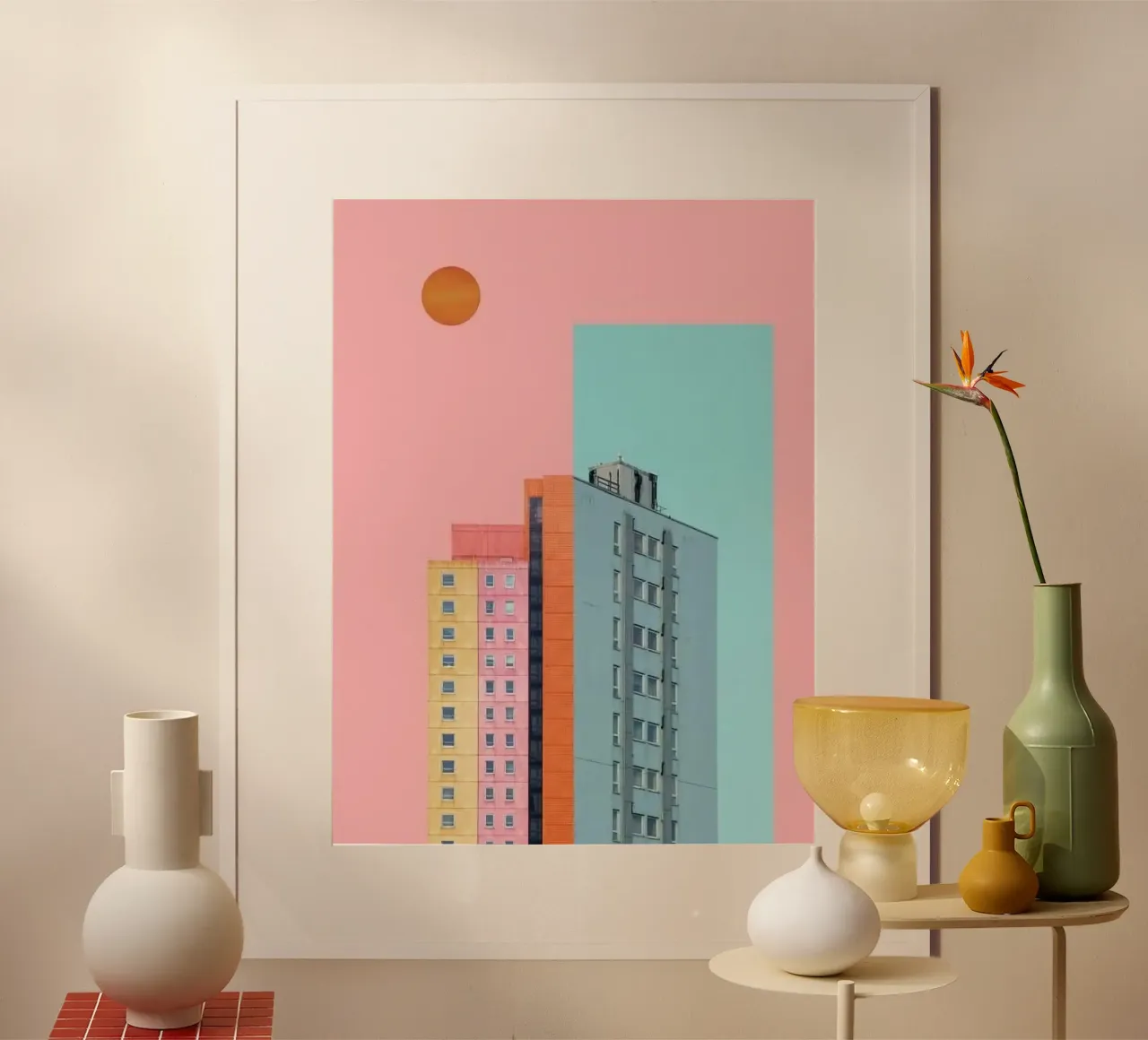 high scape building poster con telaio in alluminio da huminity