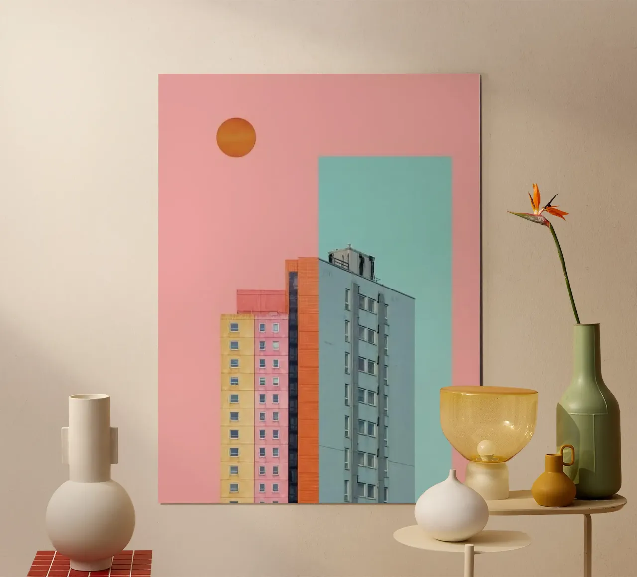 high scape building poster con telaio in alluminio da huminity