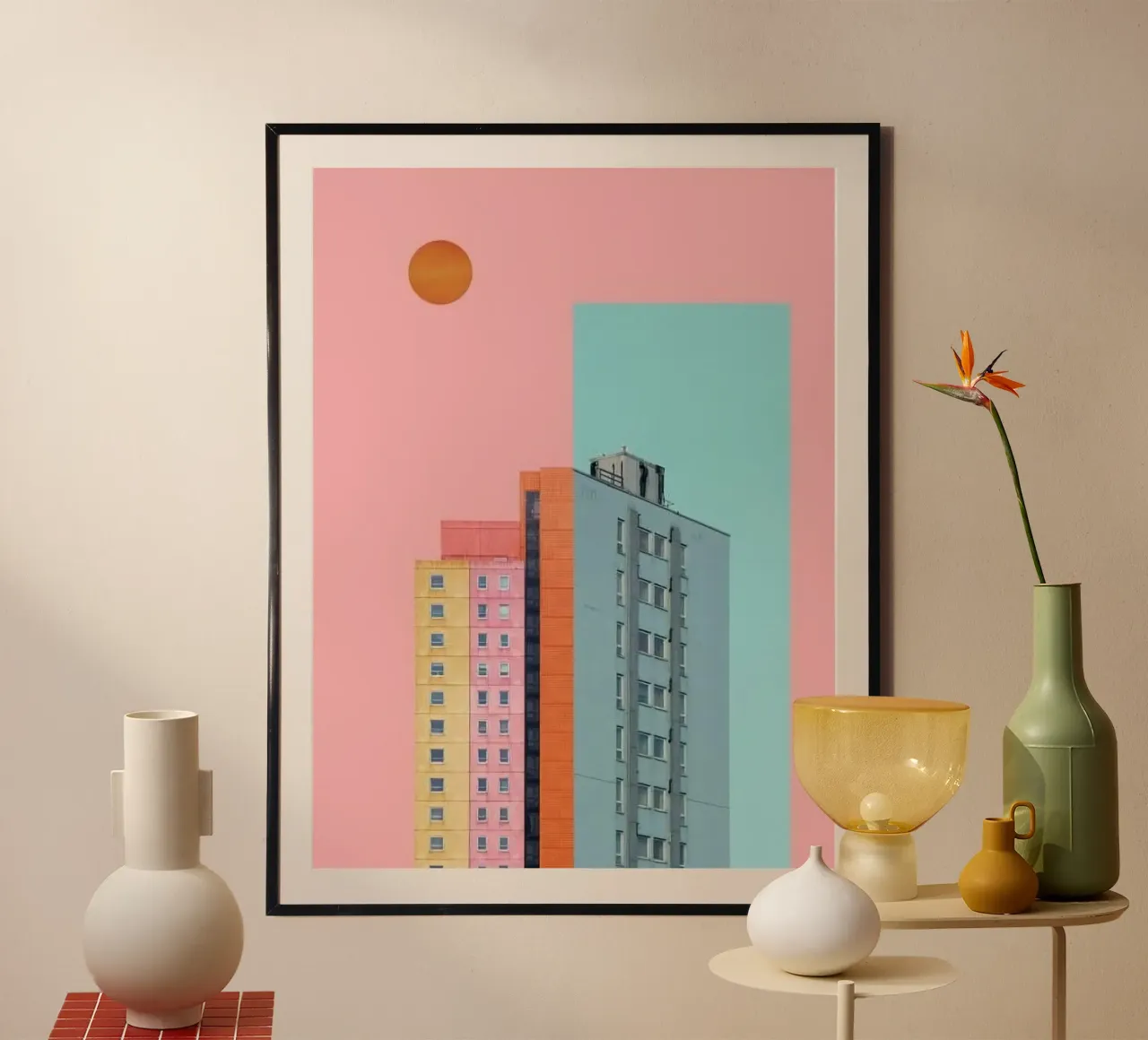 high scape building poster con telaio in alluminio da huminity
