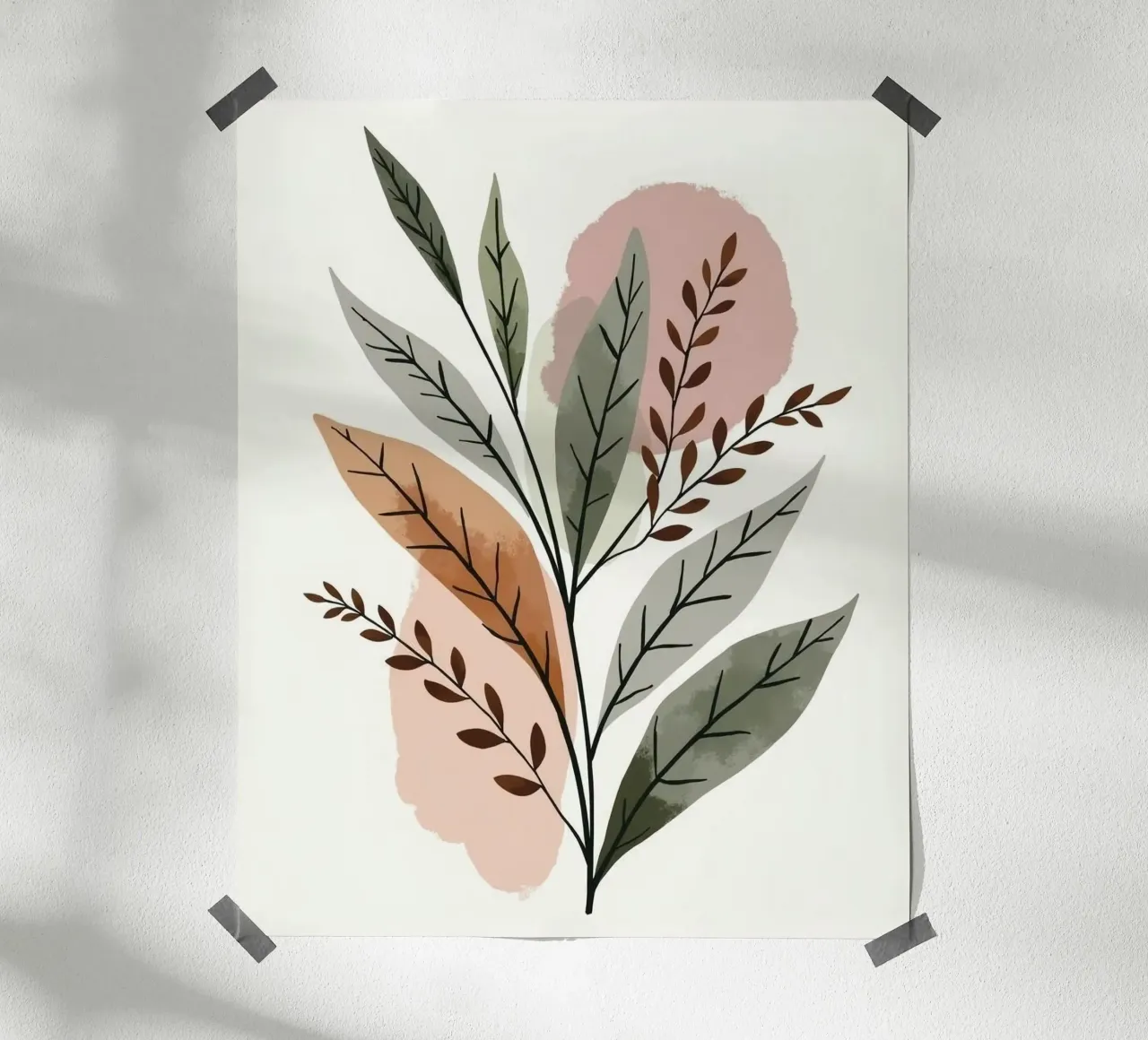 flower leaf shape poster da panada