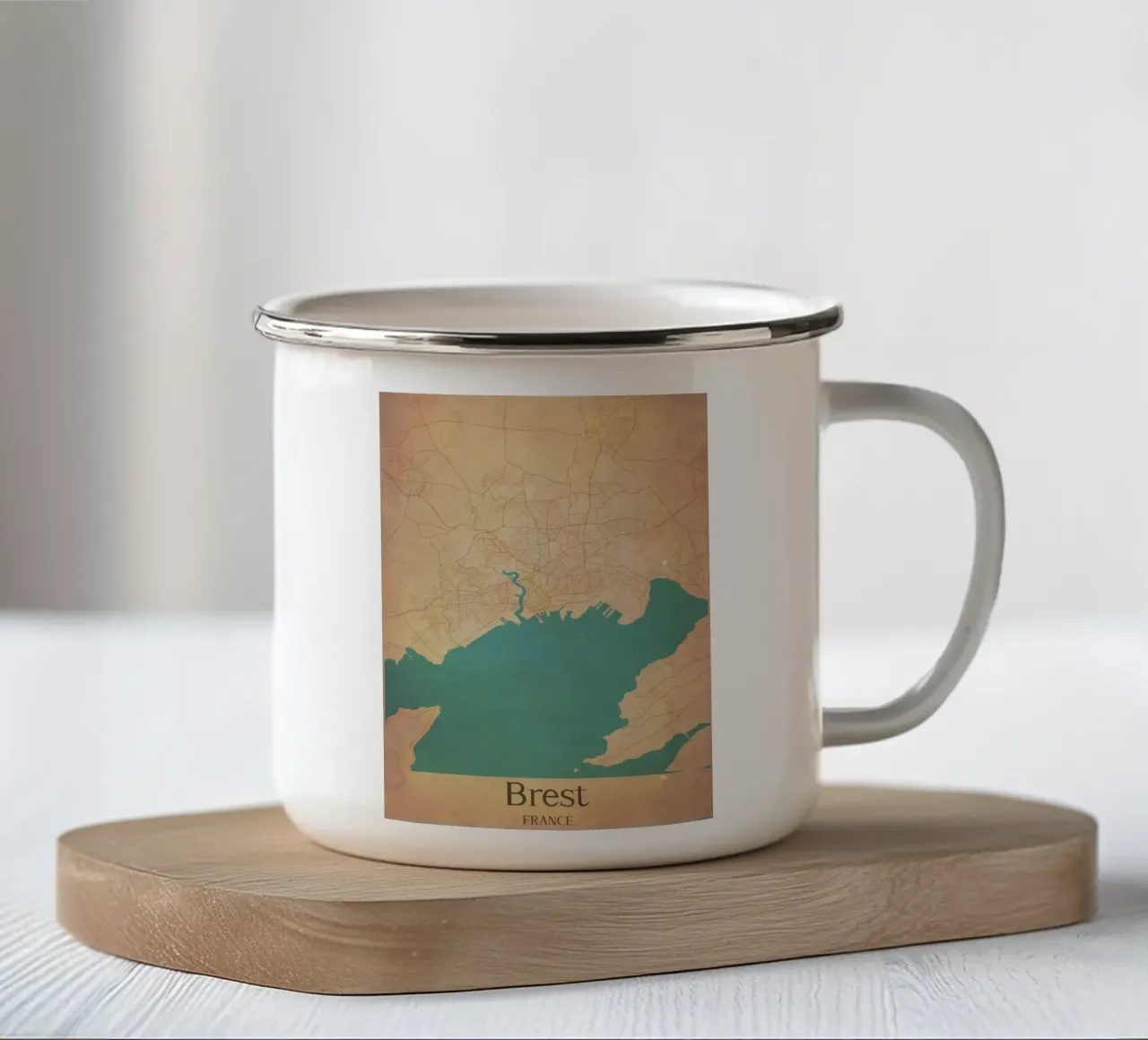 Brest FRANCE tazza in smalto da WorldPrint