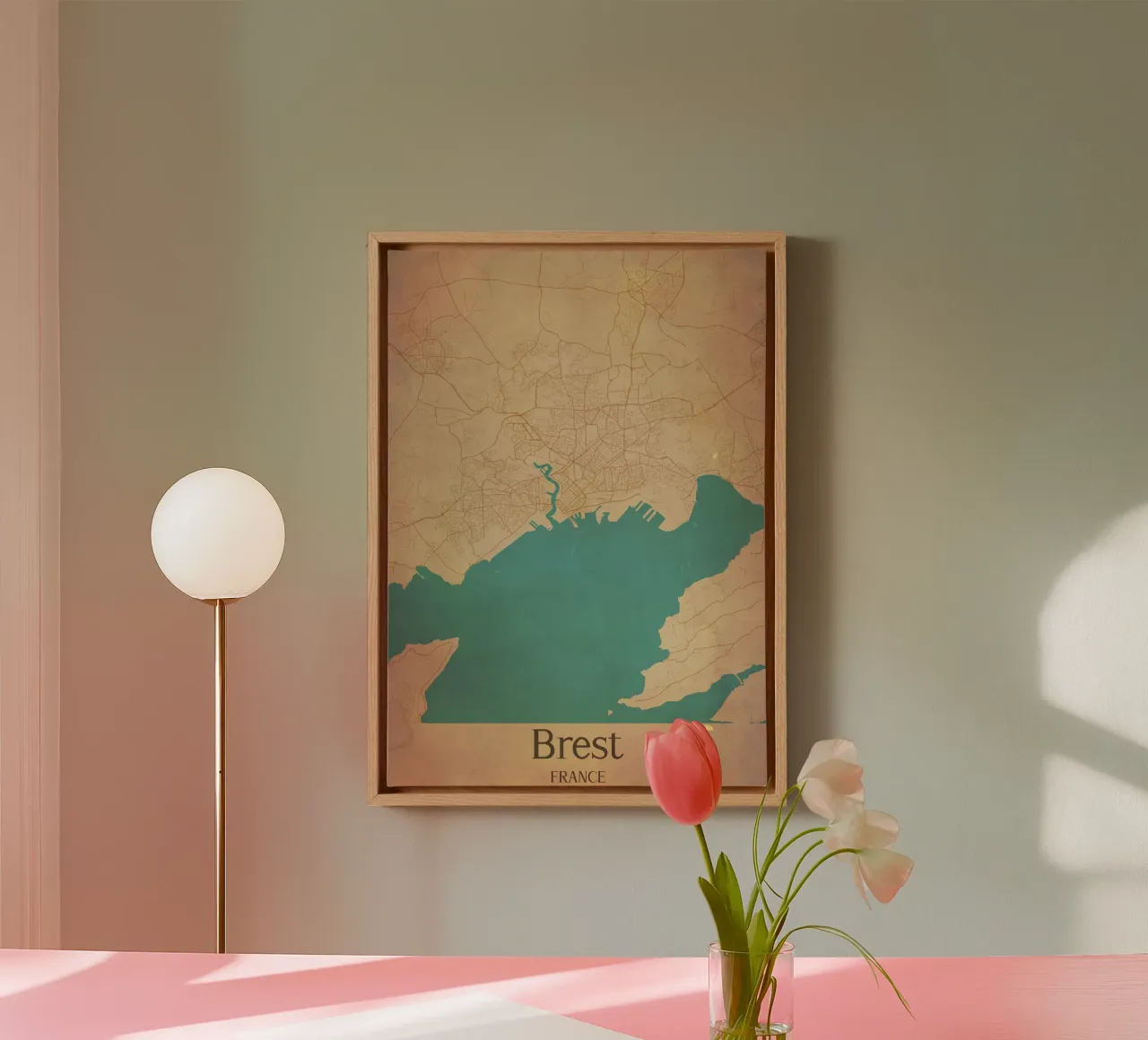 Brest FRANCE tela con Cornice a cassetta da WorldPrint
