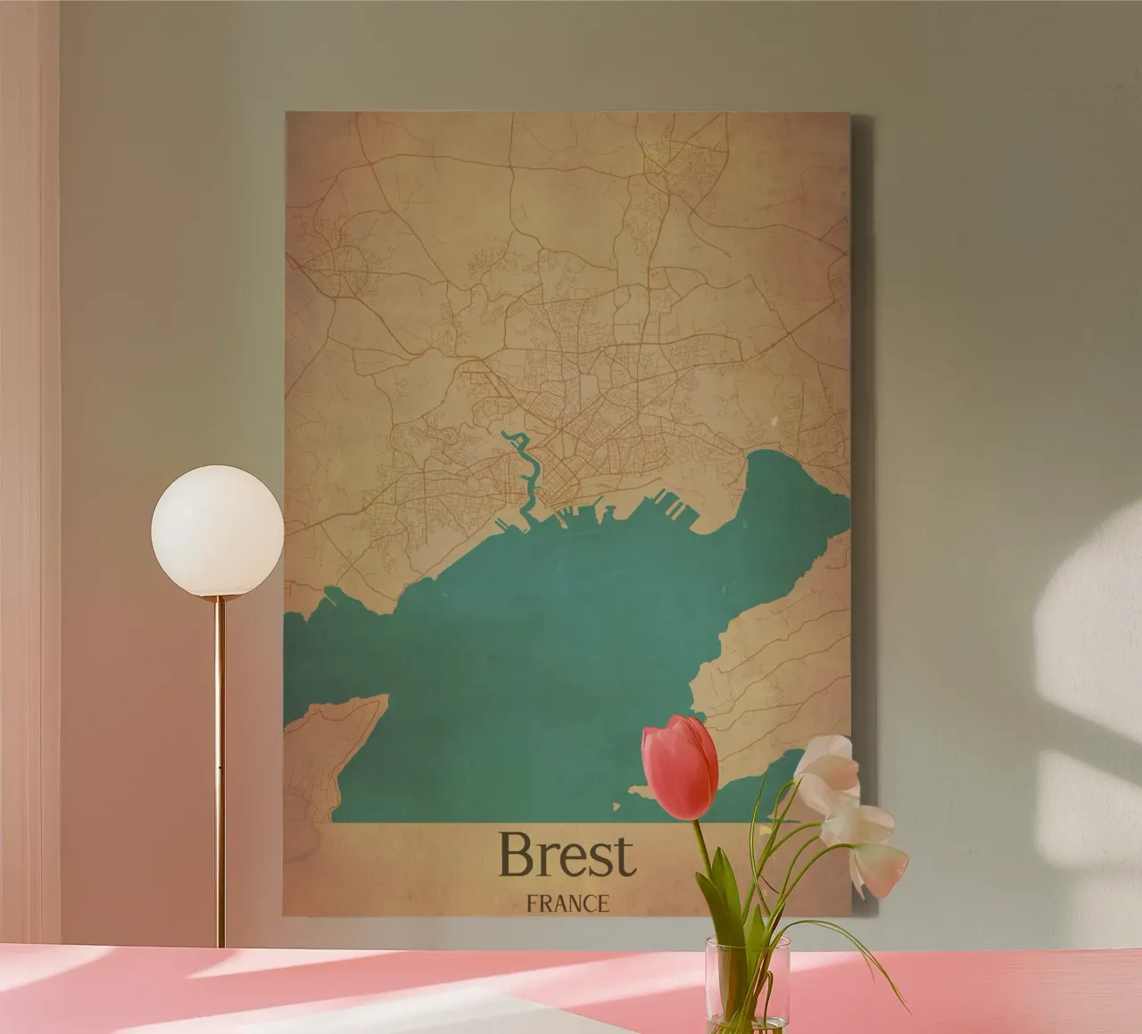 Brest FRANCE tela con Cornice a cassetta da WorldPrint