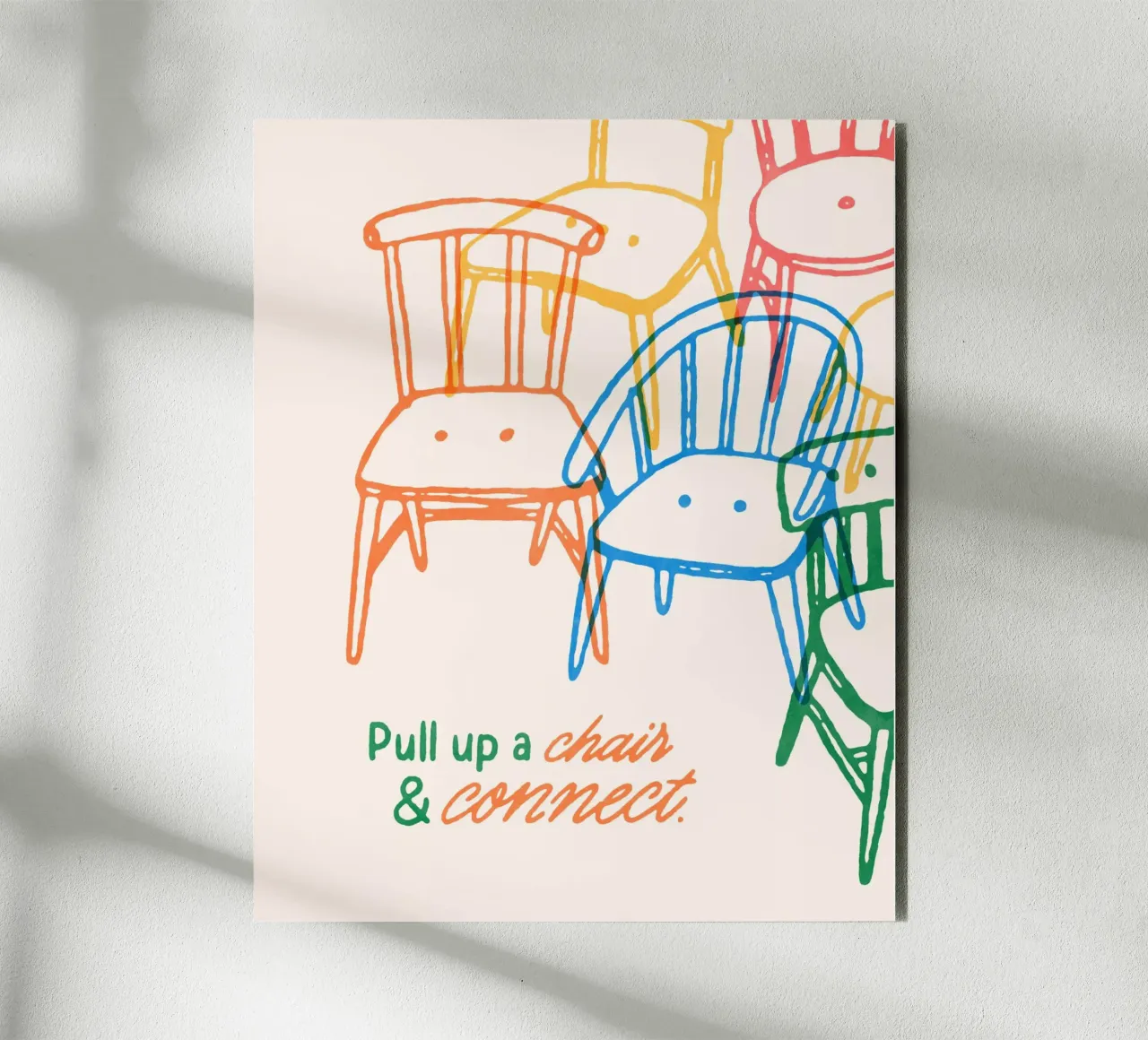 Pull up a chair and connect alluminio dibond da illusthera