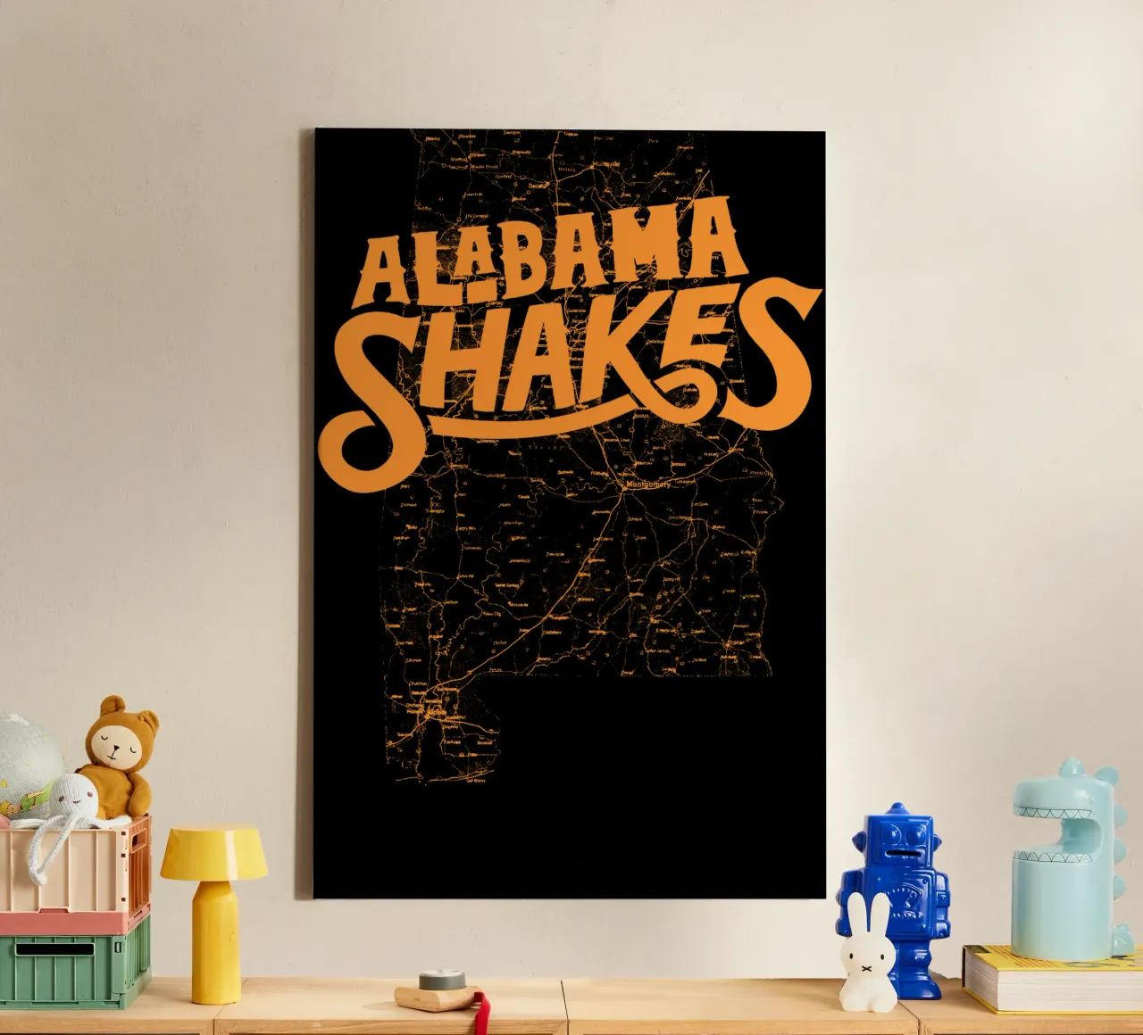 Alabama Shakes Brown Classic tela con Cornice a cassetta da skurtow