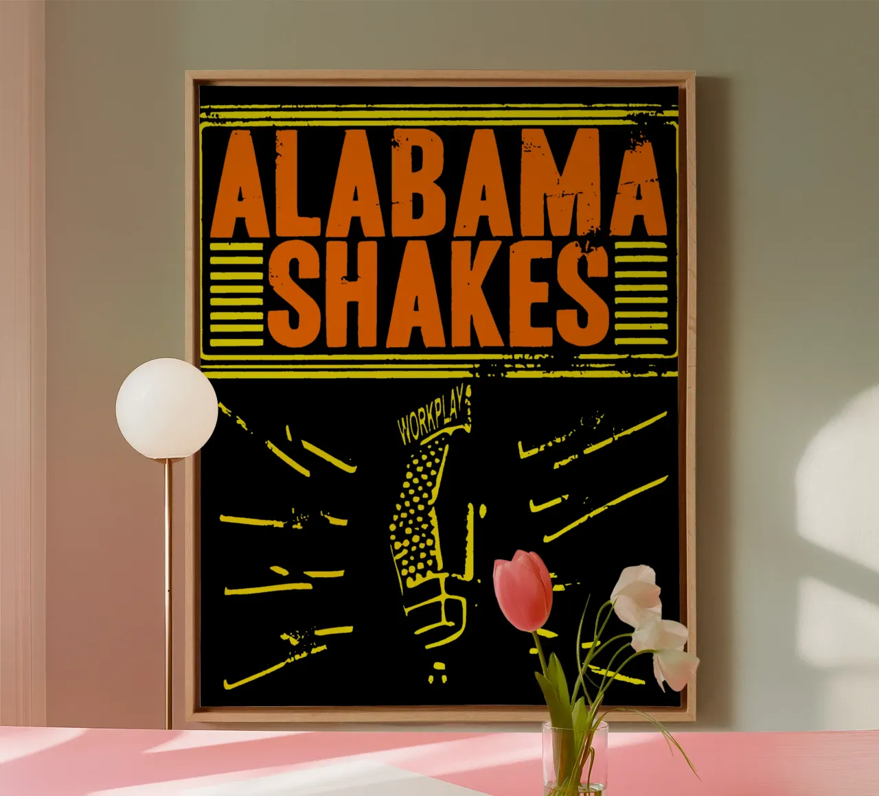 Classico retrò degli Alabama Shakes tela con Cornice a cassetta da skurtow