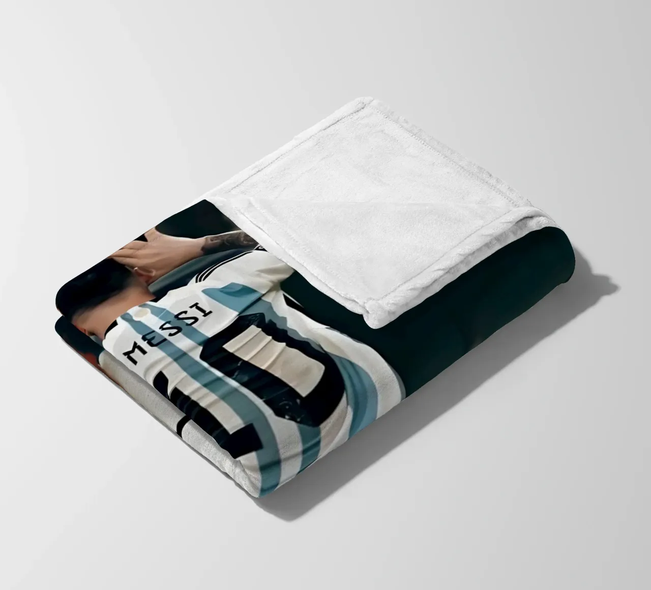 MESSI coperta in pile da Low poly art