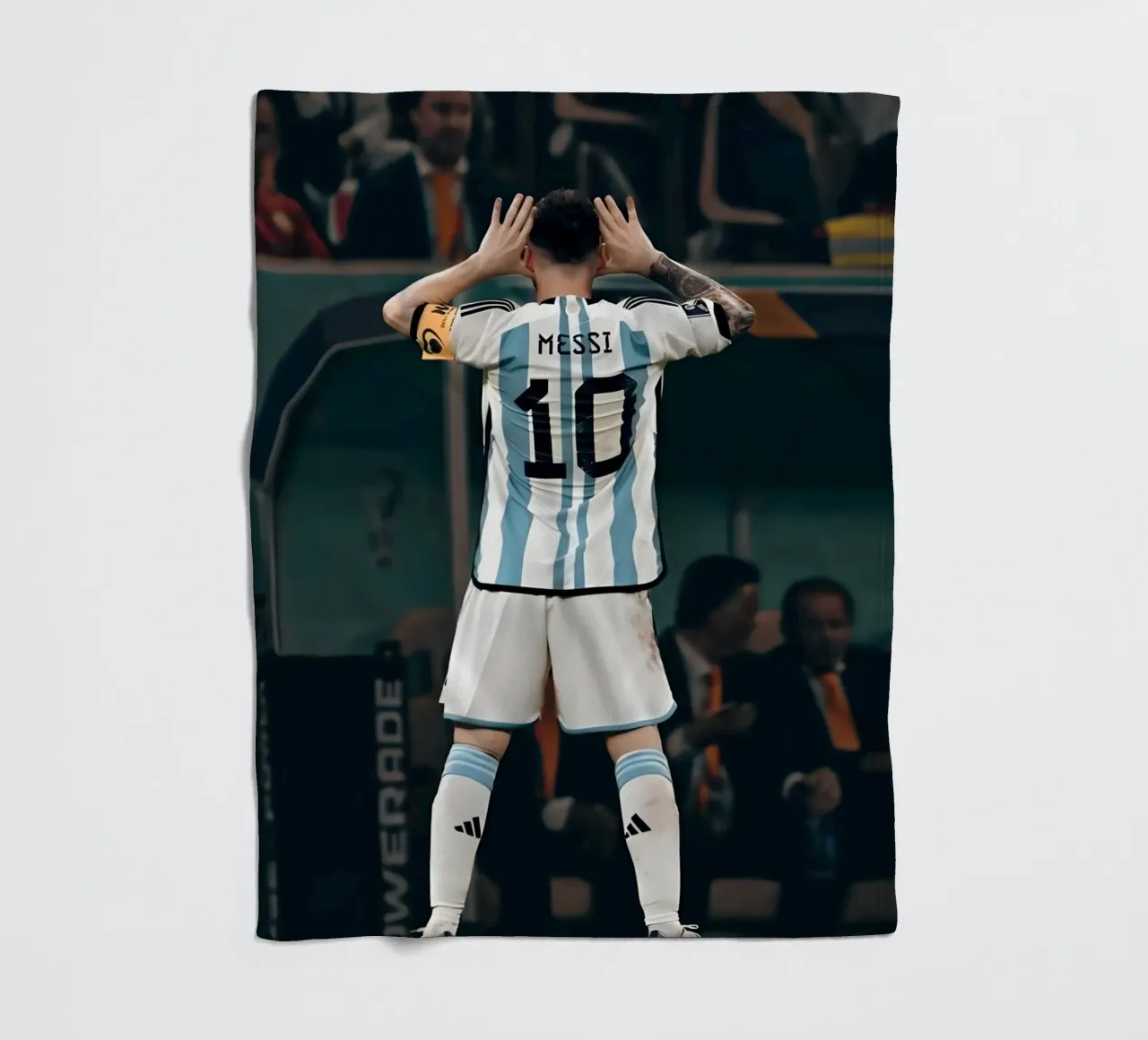 MESSI coperta in pile da Low poly art