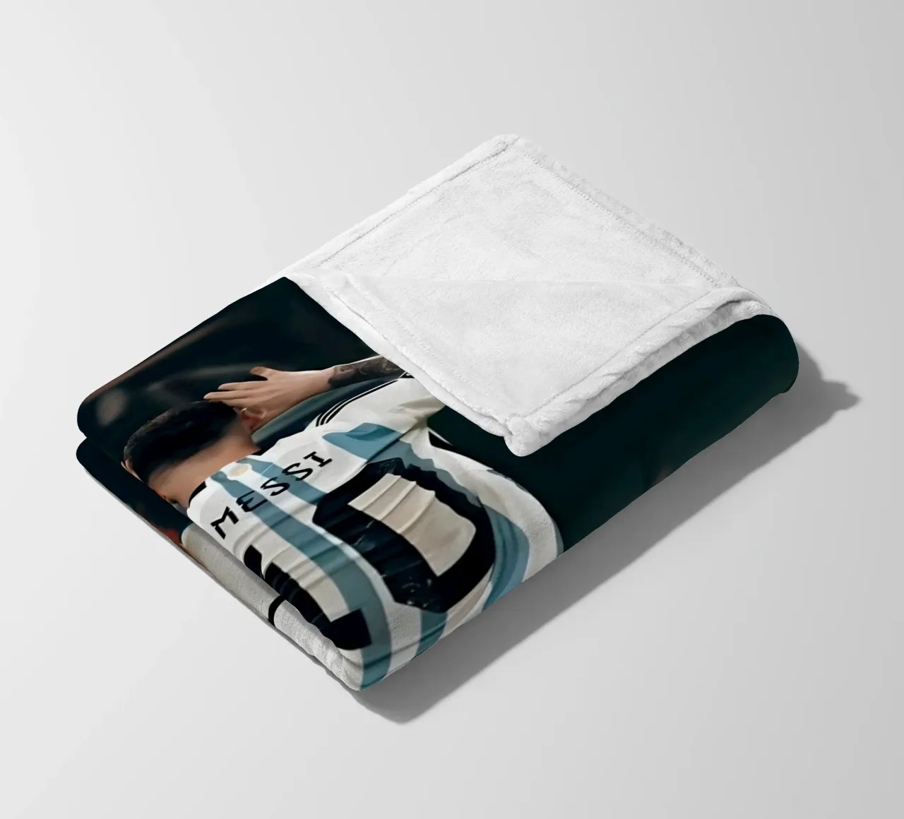 MESSI coperta in pile da Low poly art