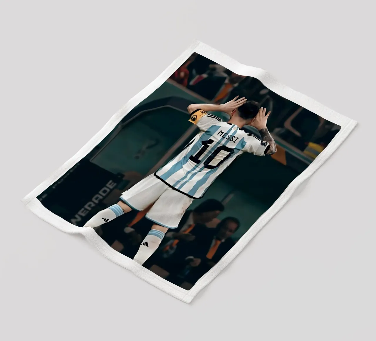 MESSI coperta in pile da Low poly art
