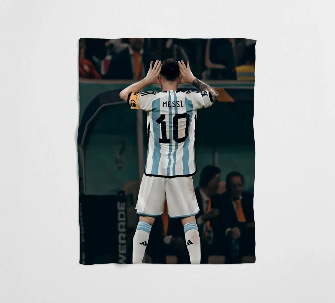 MESSI coperta in pile da Low poly art