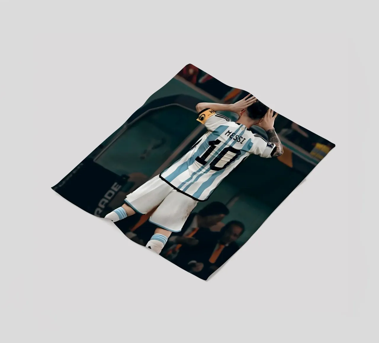 MESSI coperta in pile da Low poly art