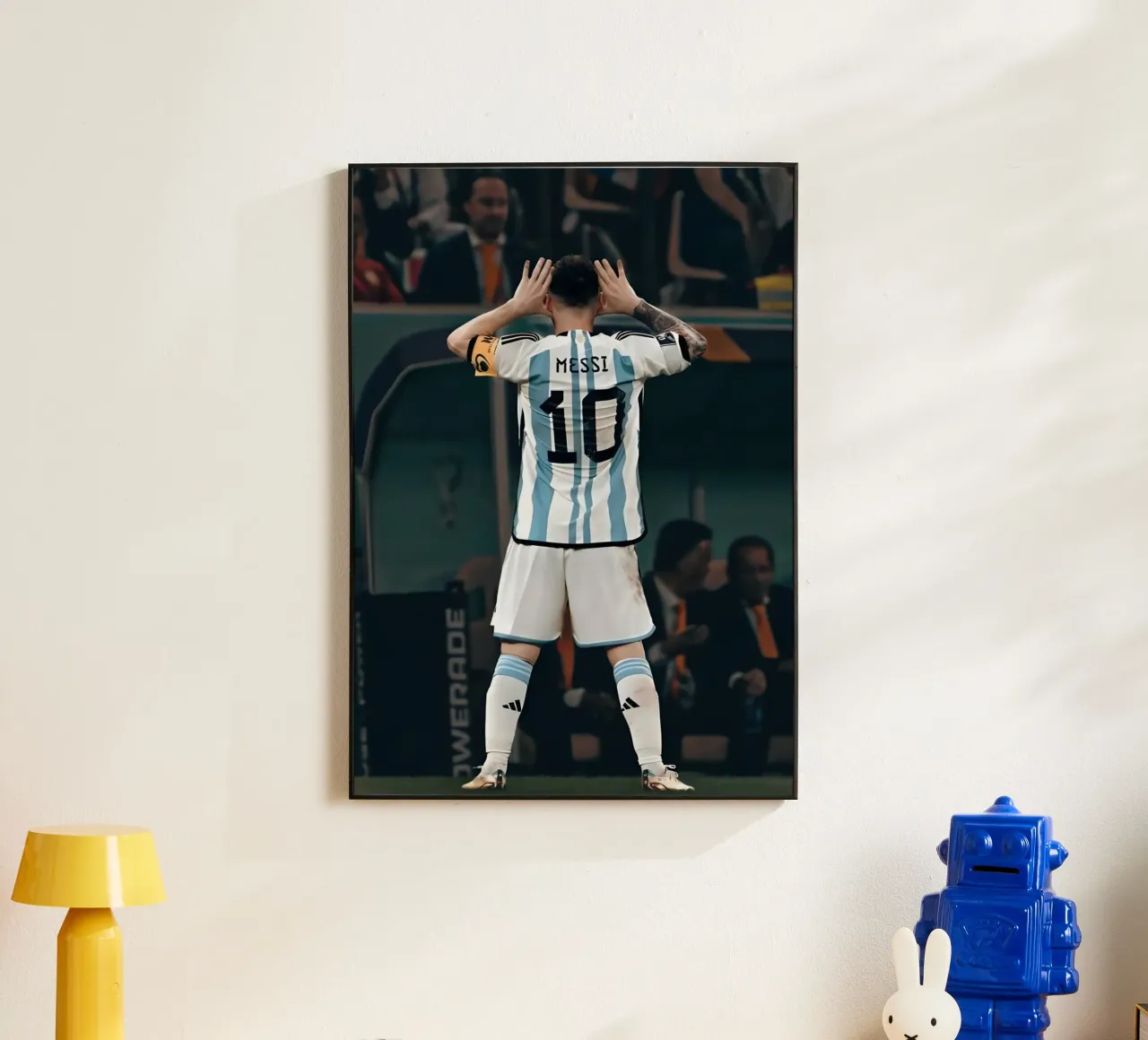 MESSI alluminio dibond da Low poly art