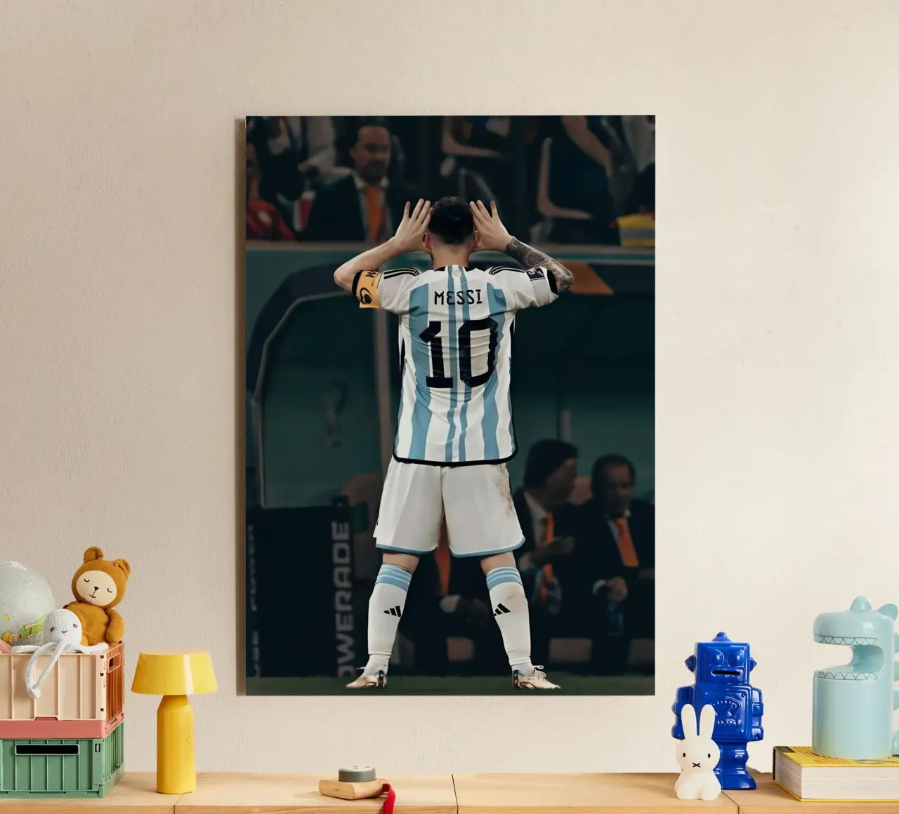 MESSI alluminio dibond da Low poly art