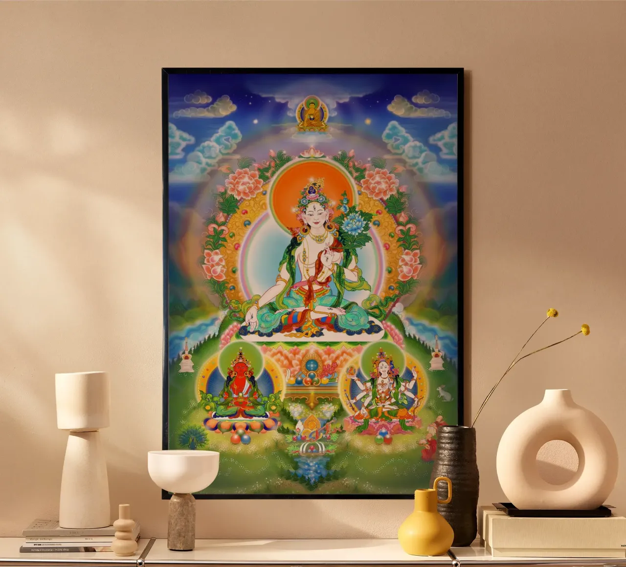 GREAT WHITE TARA - rilassante, splendente come tutte le lune e le stelle poster da Happy 😃 Art 🎨 by Christine Schnoell