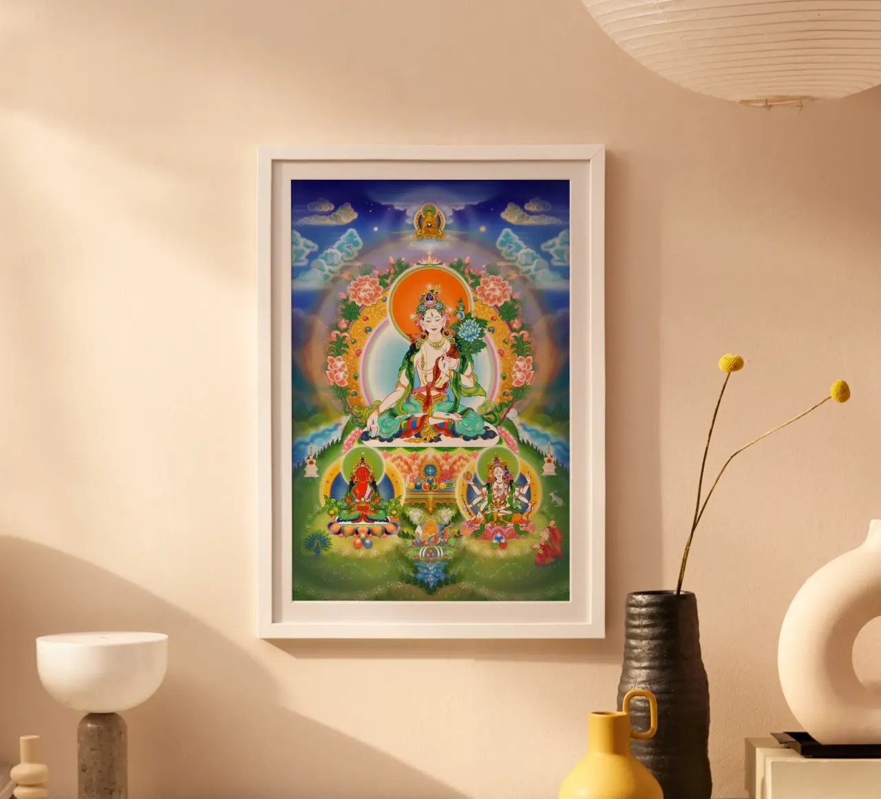 GREAT WHITE TARA - rilassante, splendente come tutte le lune e le stelle poster da Happy 😃 Art 🎨 by Christine Schnoell