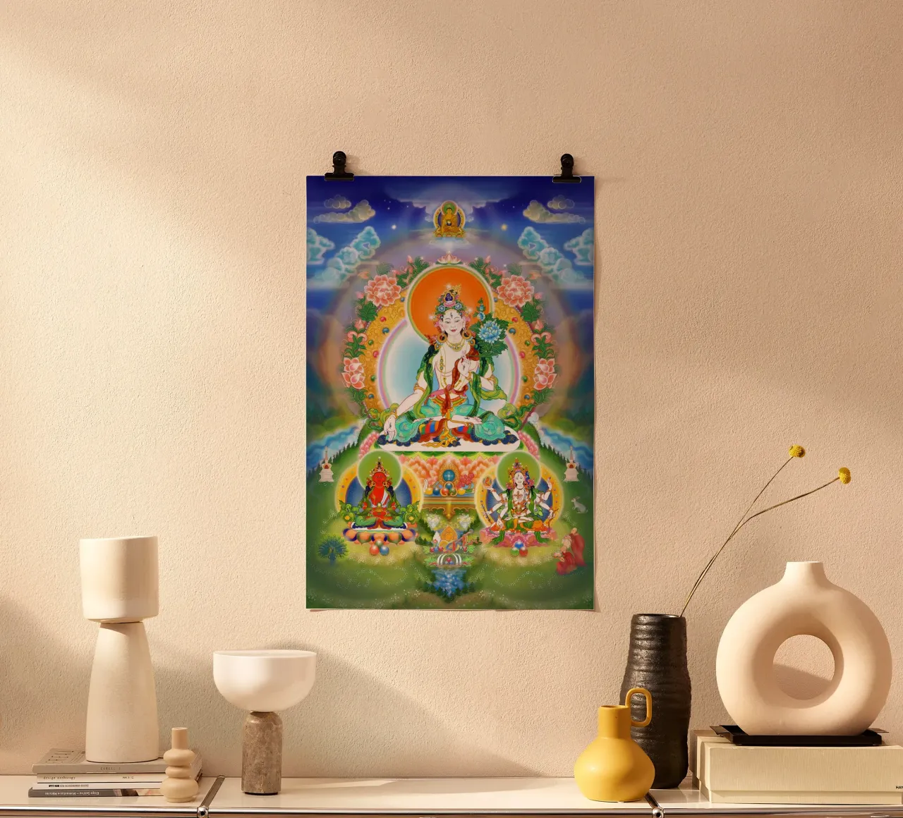 GREAT WHITE TARA - rilassante, splendente come tutte le lune e le stelle poster da Happy 😃 Art 🎨 by Christine Schnoell