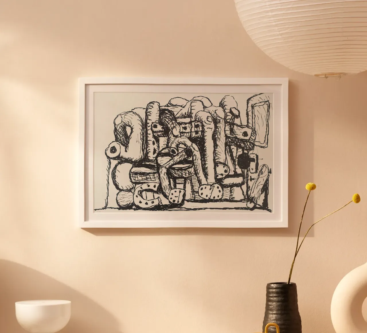 Guston, Pile Up, 1980 poster da Gundaiveshop