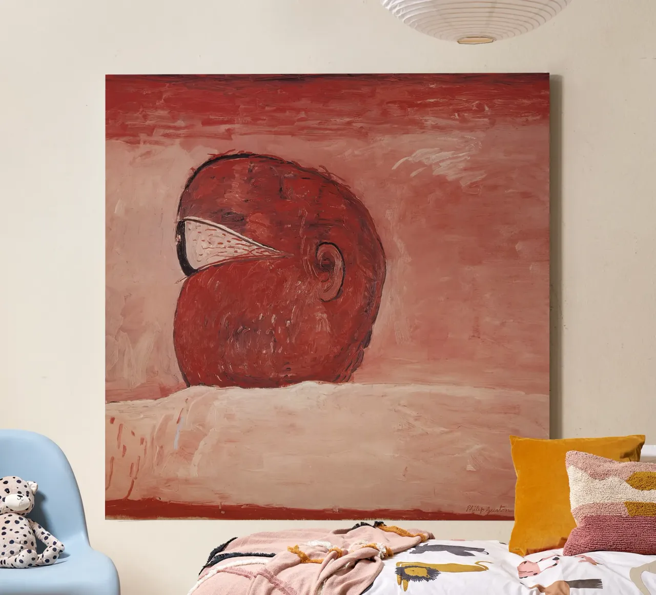 Testa di Guston, 1975 tela con Cornice a cassetta da Gundaiveshop