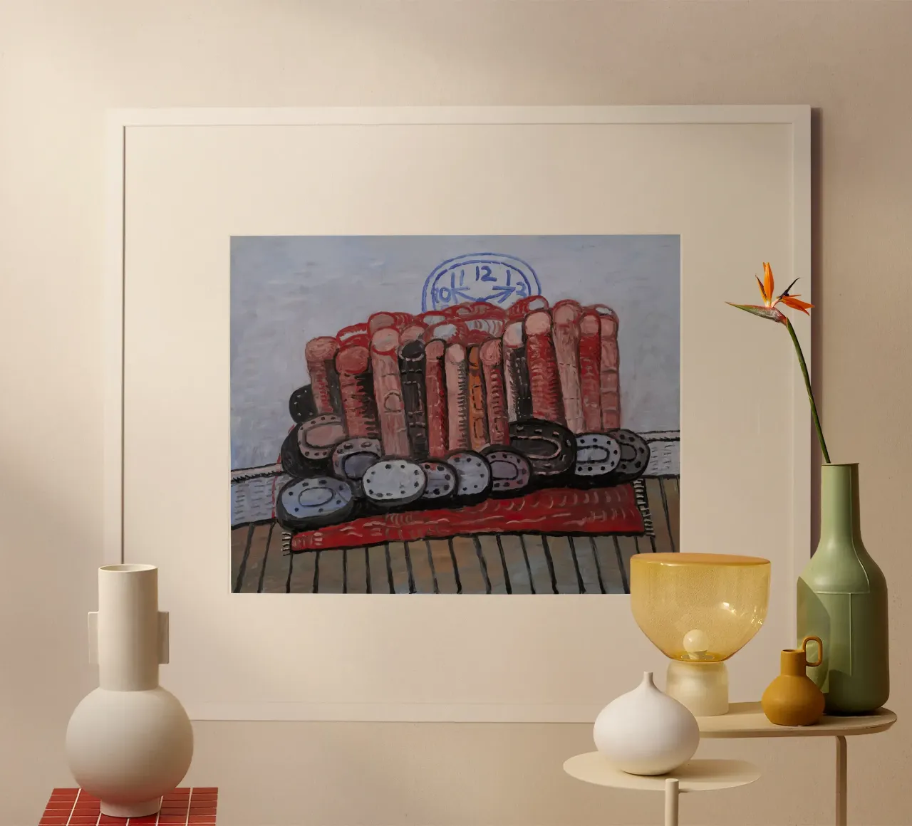 Gambe di Guston, Tappeto, Pavimento 1976 poster da Gundaiveshop