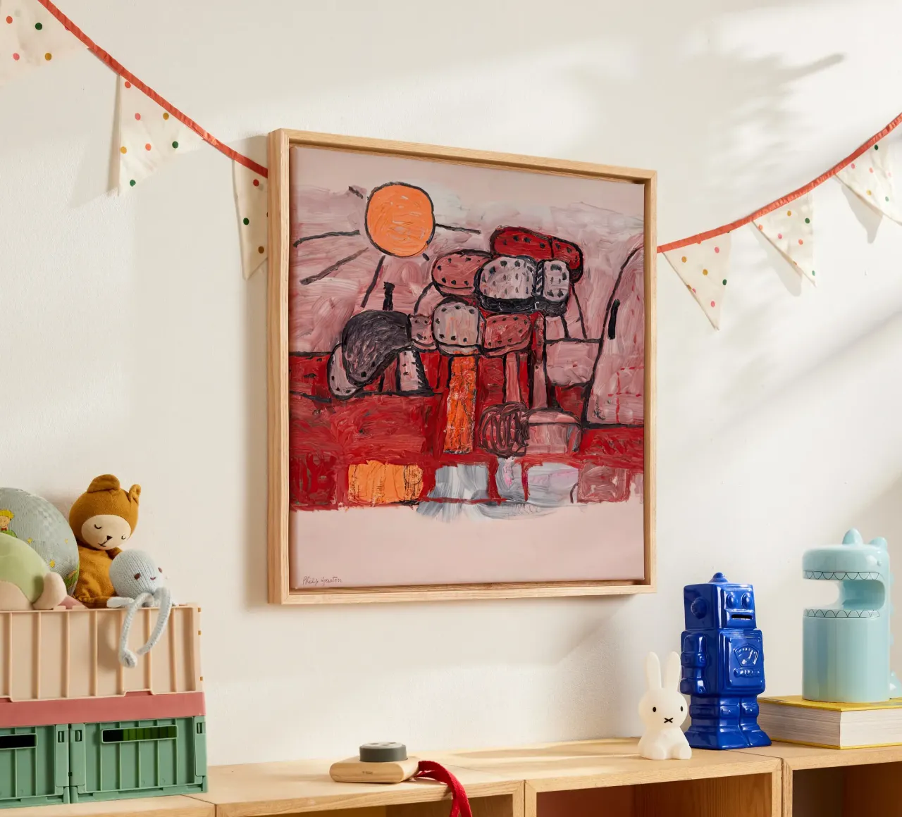 Gustons Terra minacciosa 1972 tela con Cornice a cassetta da Gundaiveshop