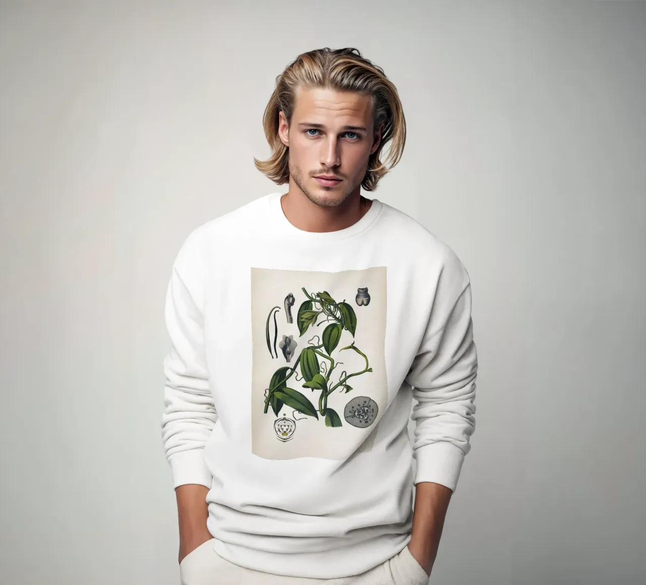 Vintage Bollmann 5 Vanille felpa da Vintage Print Collection