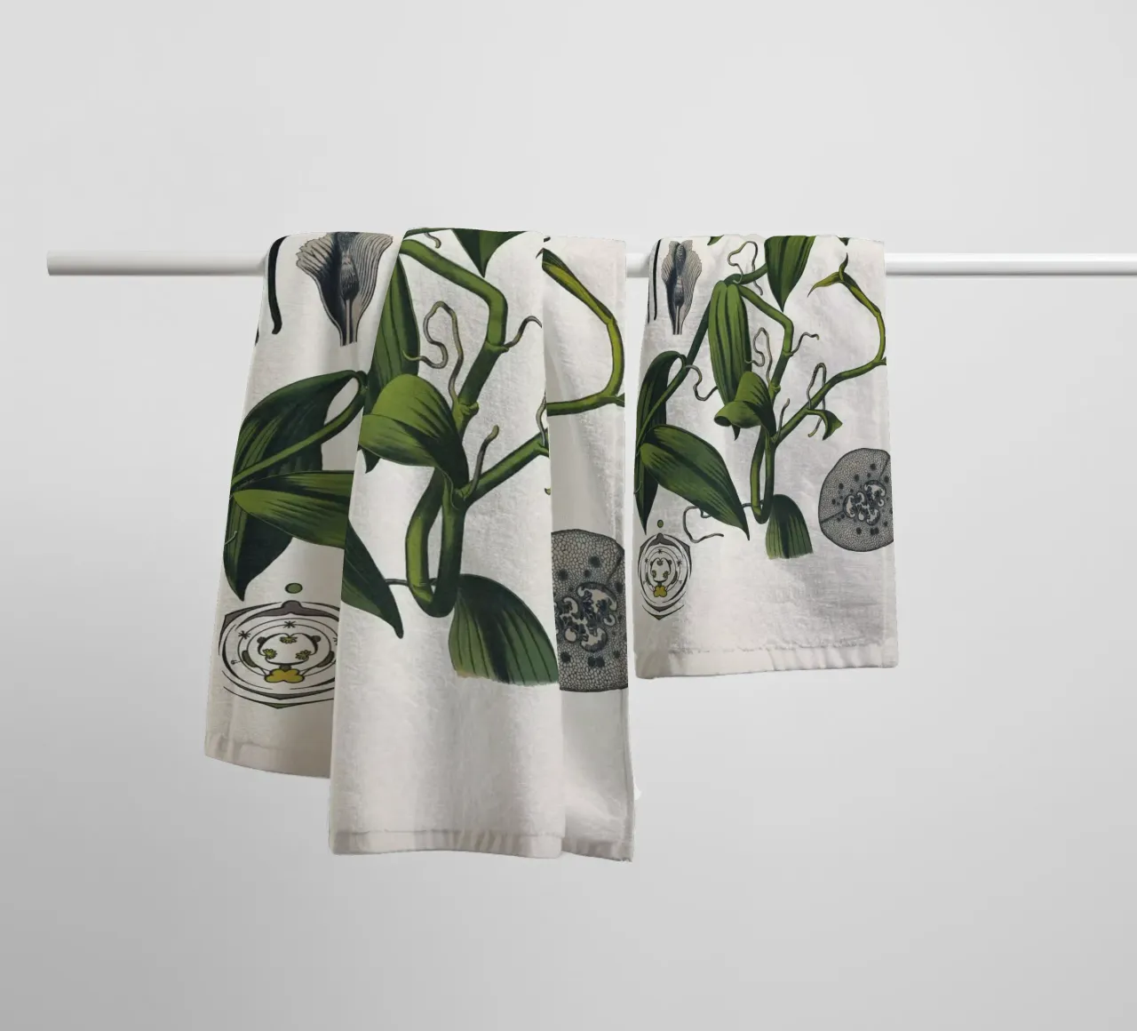 Vintage Bollmann 5 Vanille asciugamano da bagno da Vintage Print Collection