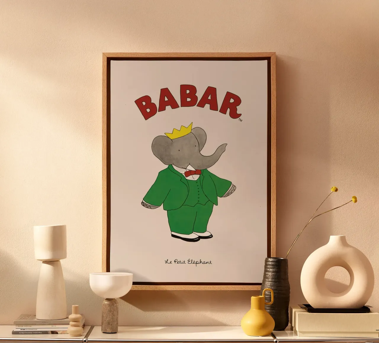 Babar - De kleine olifant canvas met Baklijst van muench benjamin