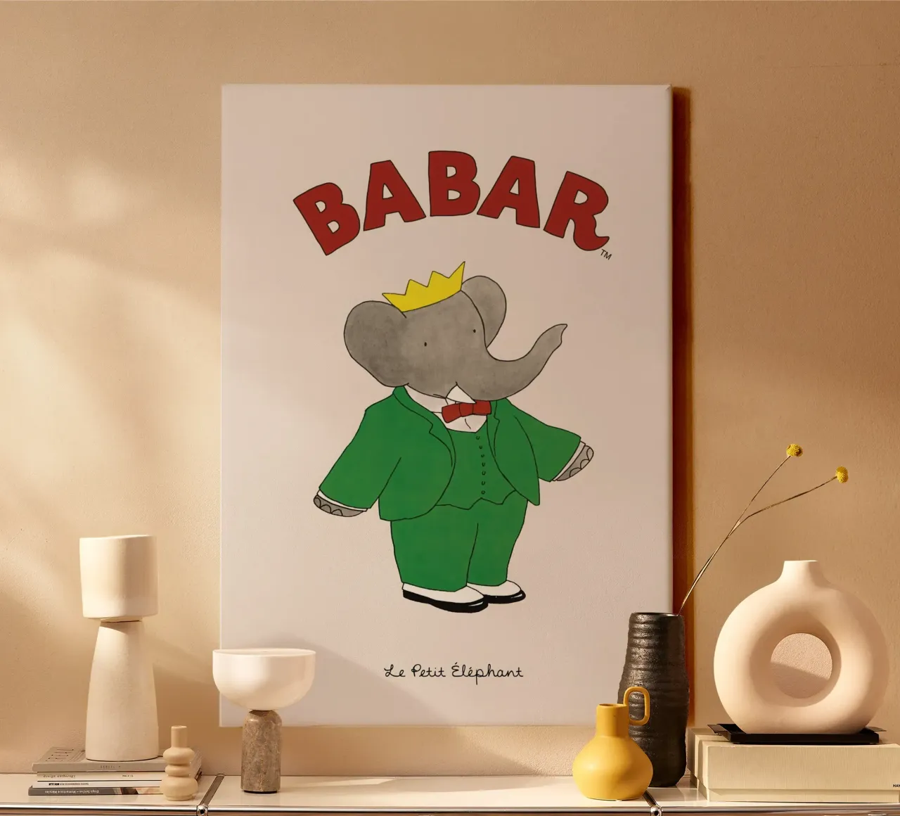 Babar - De kleine olifant canvas met Baklijst van muench benjamin