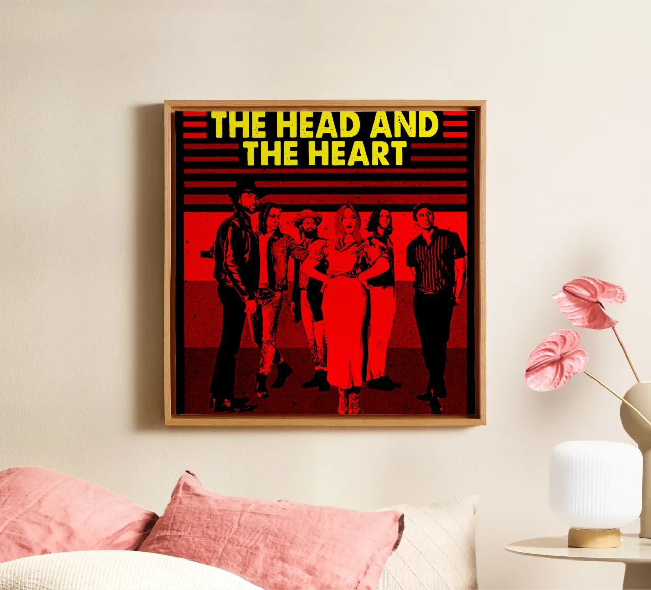 Silhouet Het hoofd en het hart canvas met Baklijst van itzmyui