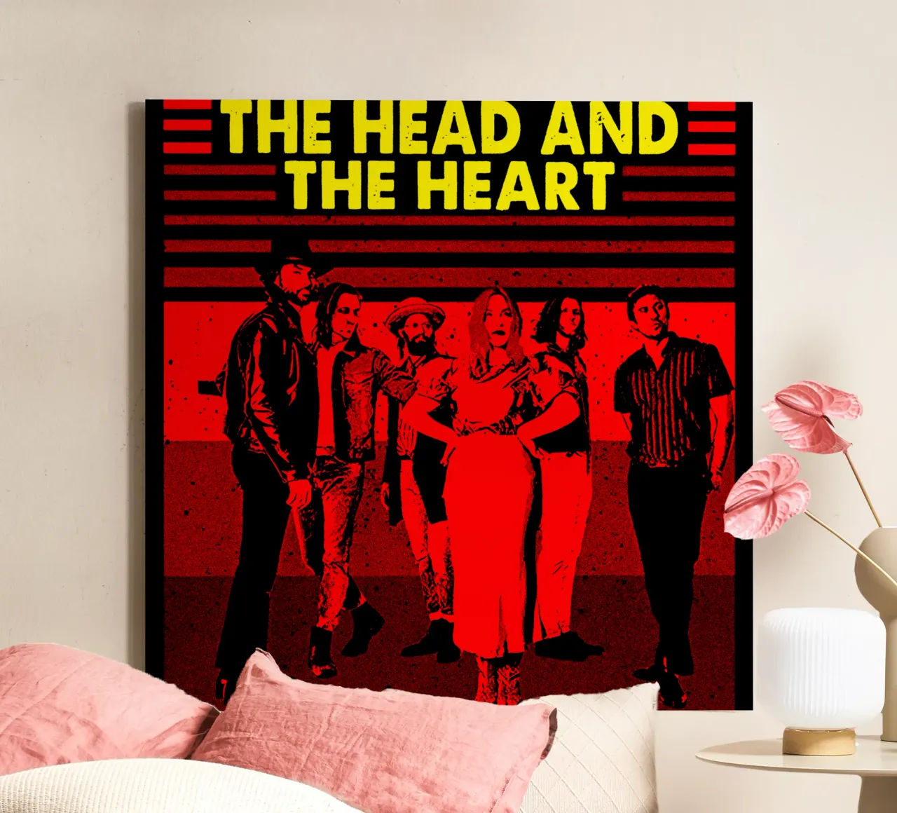 Silhouet Het hoofd en het hart canvas met Baklijst van itzmyui