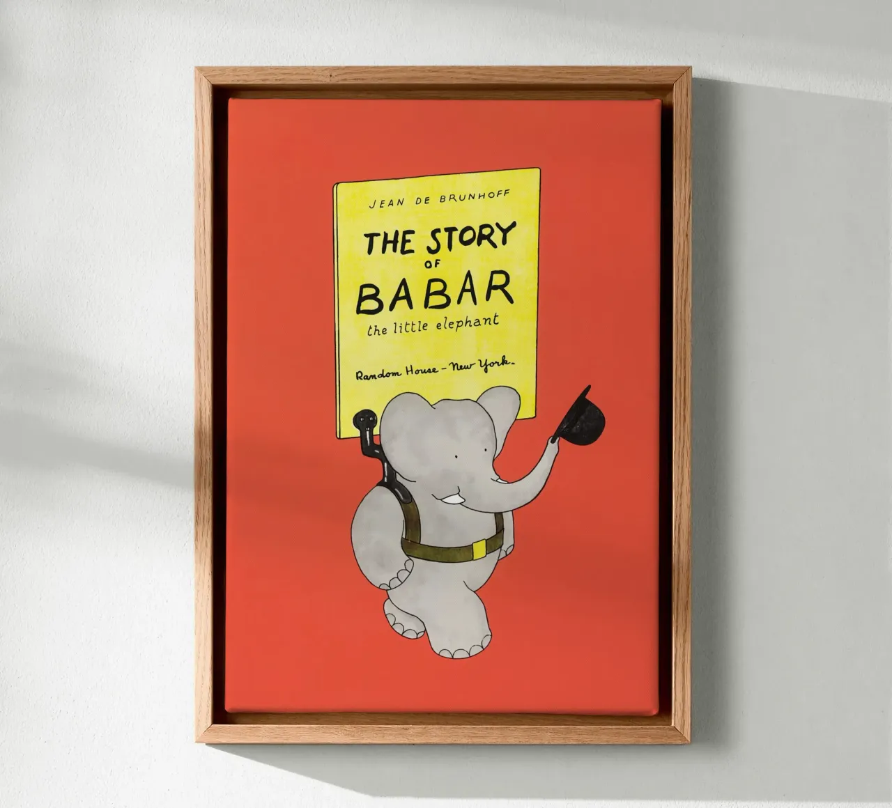 Babar - La storia di Babar, il piccolo elefante tela con Cornice a cassetta da muench benjamin