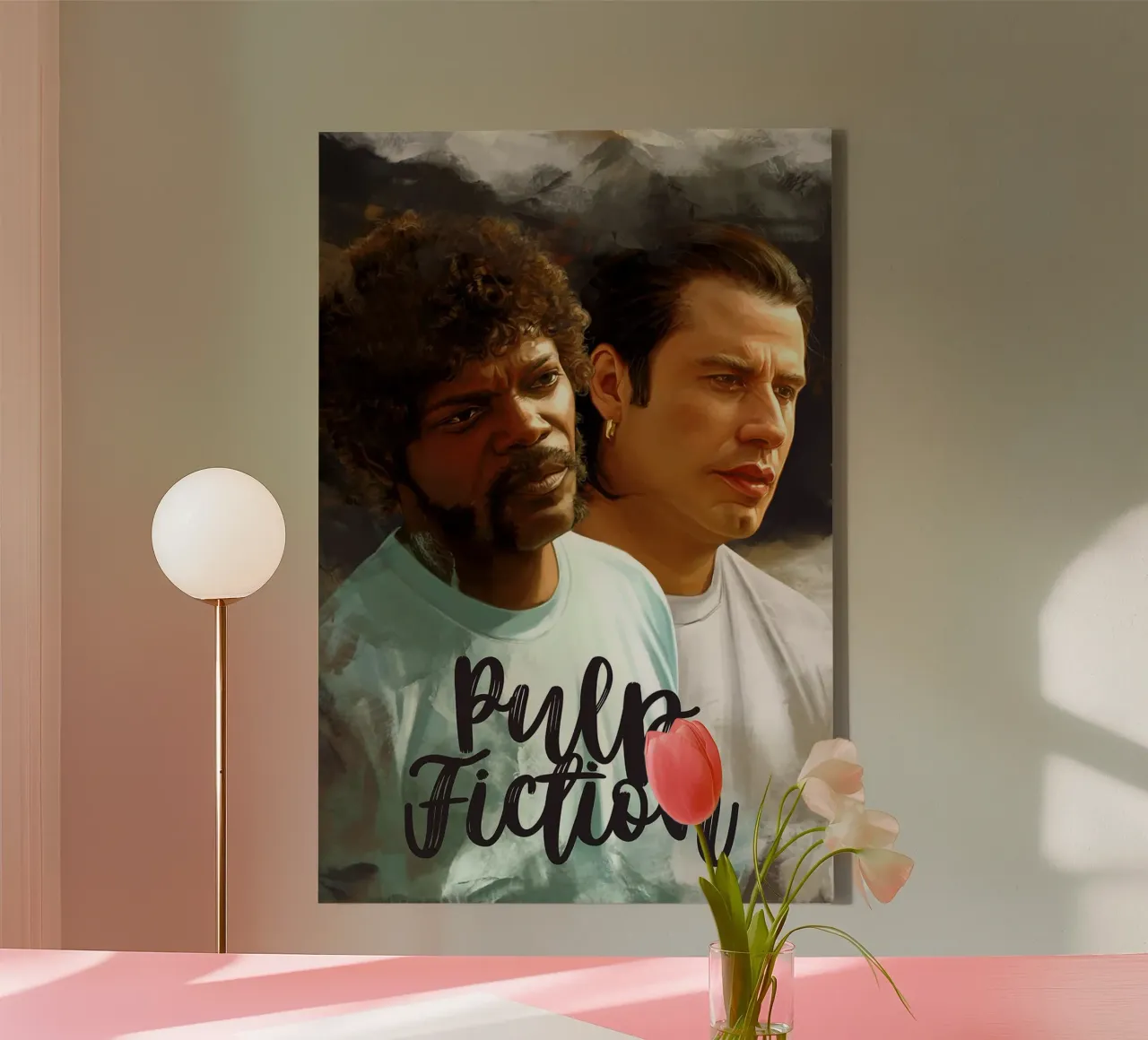 Pulp Fiction - Vincent Vega e Jules Winnfield tela con Cornice a cassetta da Oscar Frazier