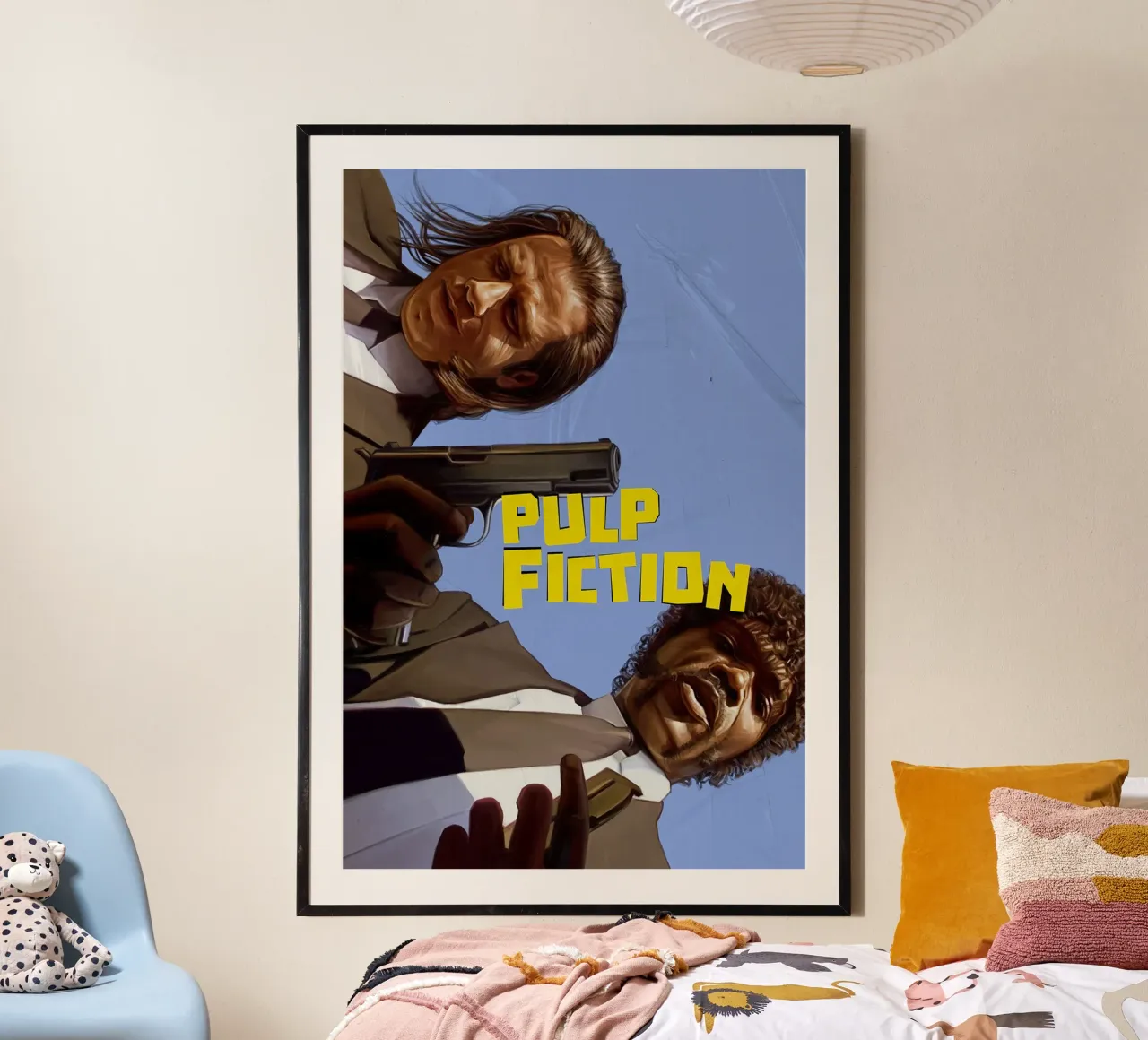 Pulp Fiction di Dmitry Belov poster con telaio in alluminio da Oscar Frazier