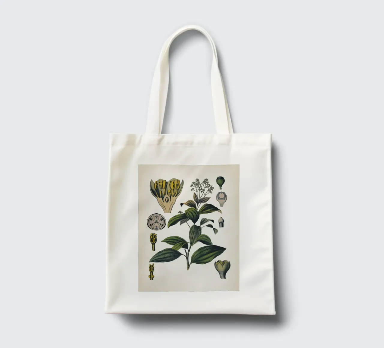 Vintage Bollmann 5 Zimtbaum borsa in juta da Vintage Print Collection