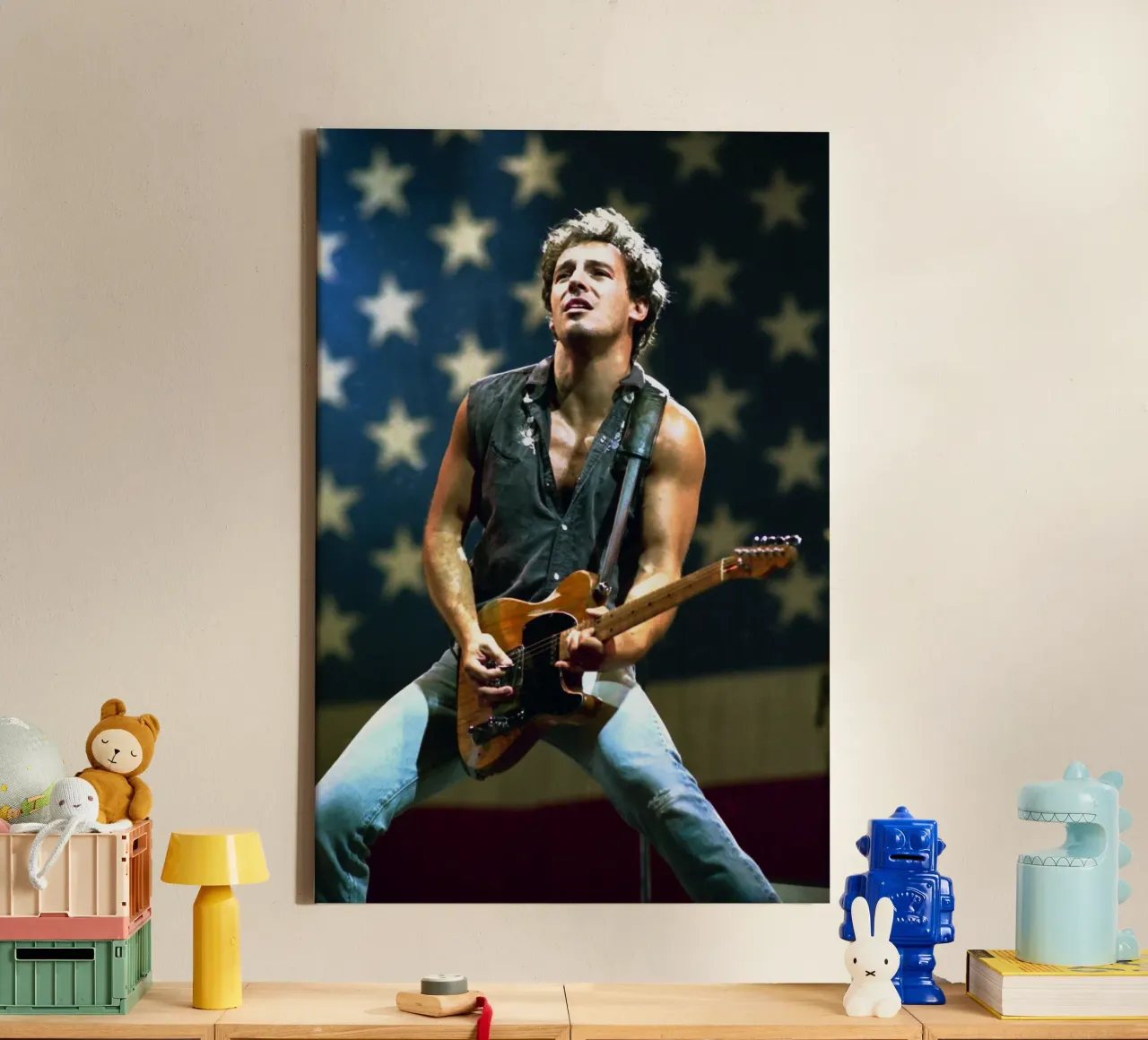 Bruce Springsteen tela con Cornice a cassetta da isabellart
