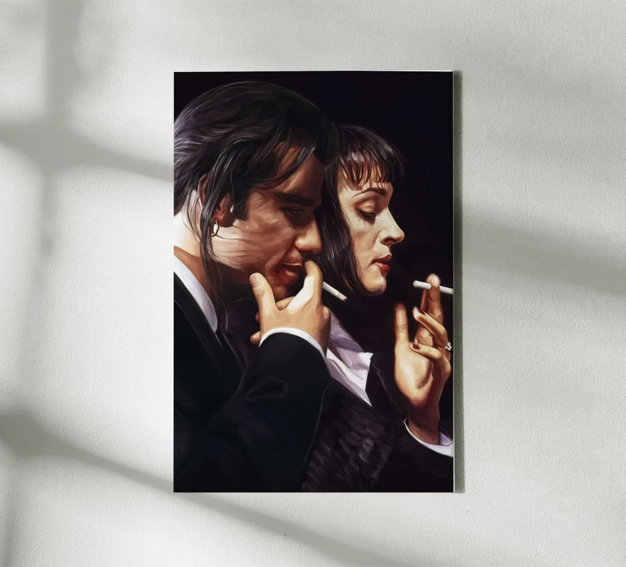 Pulp Fiction, fumar lienzo con Marco flotante de Oscar Frazier