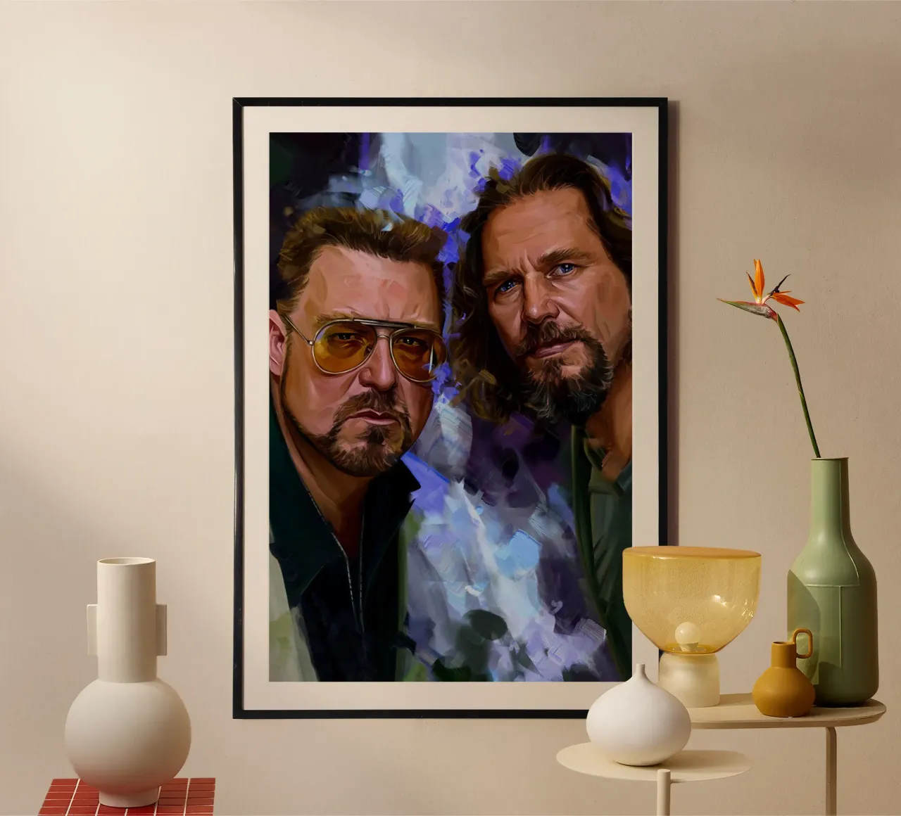 Il tizio e Walter - Il grande Lebowski poster da Oscar Frazier