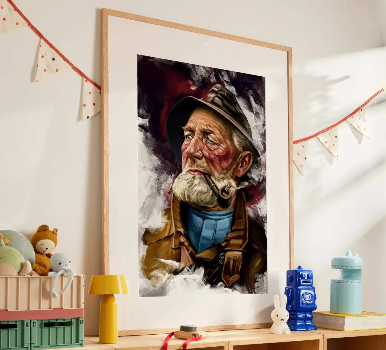 Il pescatore di Dmitry Belov poster con telaio in plastica da Oscar Frazier