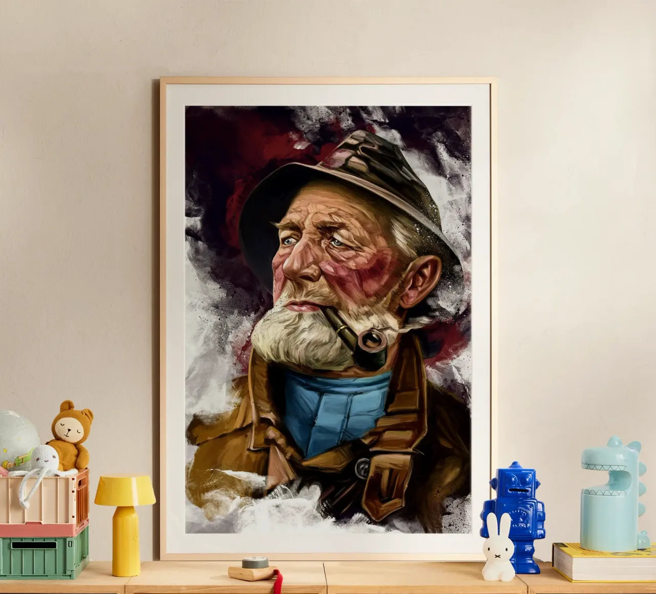 Il pescatore di Dmitry Belov poster con telaio in plastica da Oscar Frazier