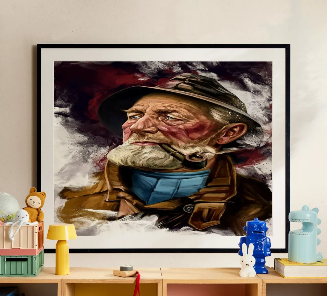Il pescatore di Dmitry Belov poster con telaio in plastica da Oscar Frazier