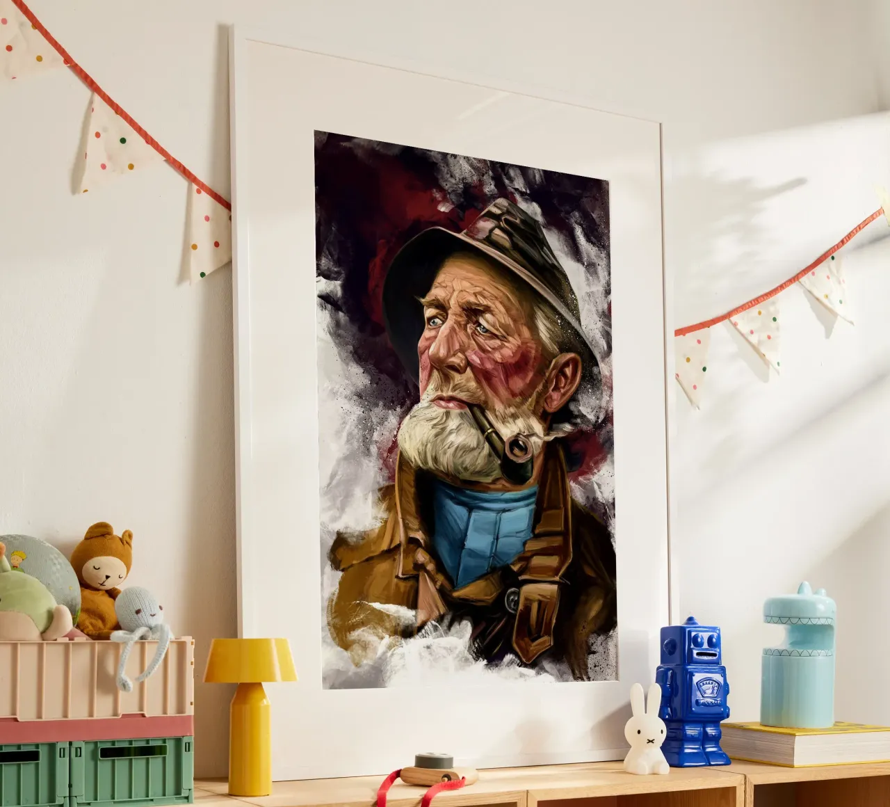 Il pescatore di Dmitry Belov poster con telaio in plastica da Oscar Frazier